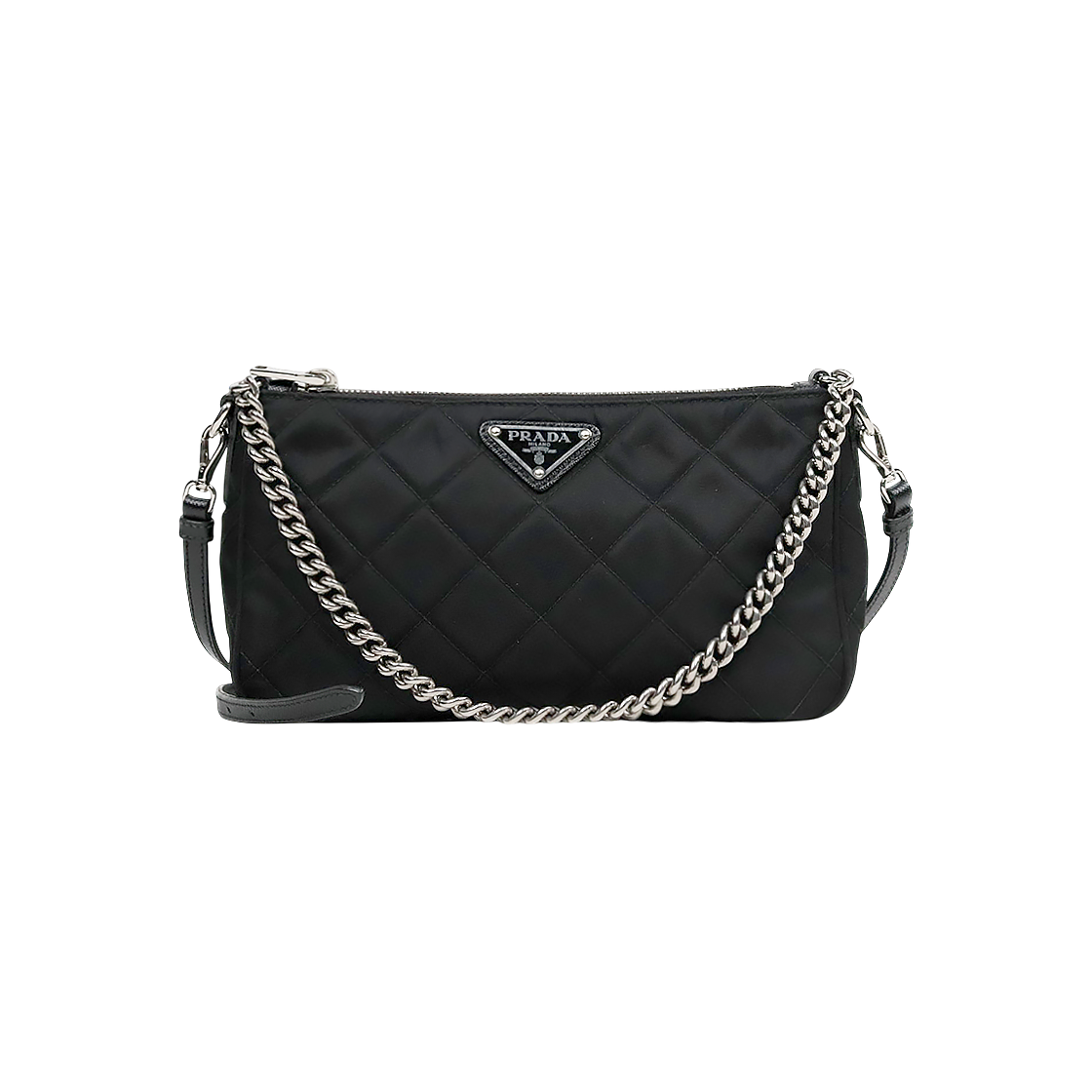ITN8GCI8NPHG Prada Black Nylon Quilted Crossbody Bag
