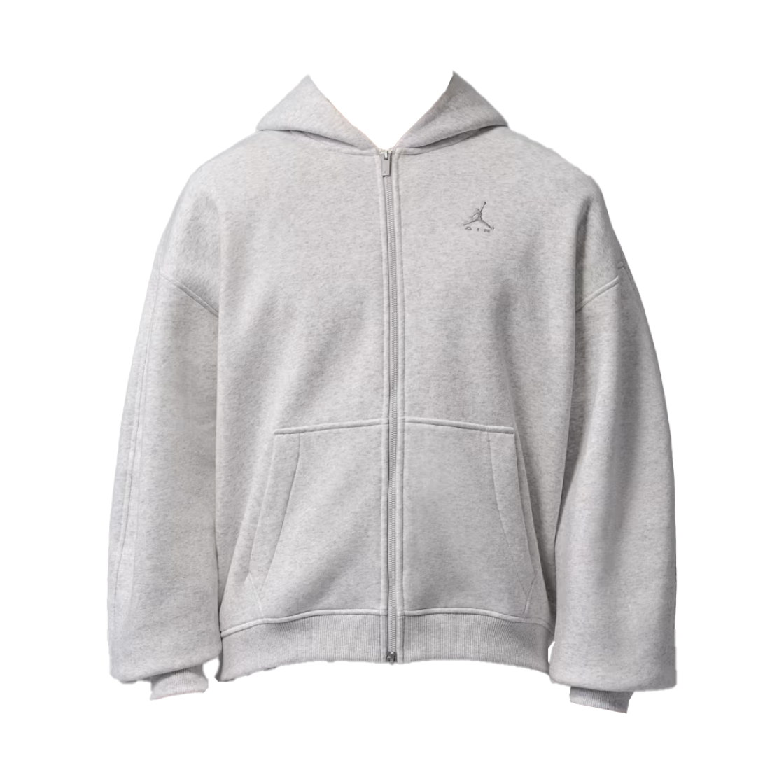IM8931-054 Jordan Brooklyn Oversized Fleece Full Zip Neutral Grey Heather (IM8931-054)
