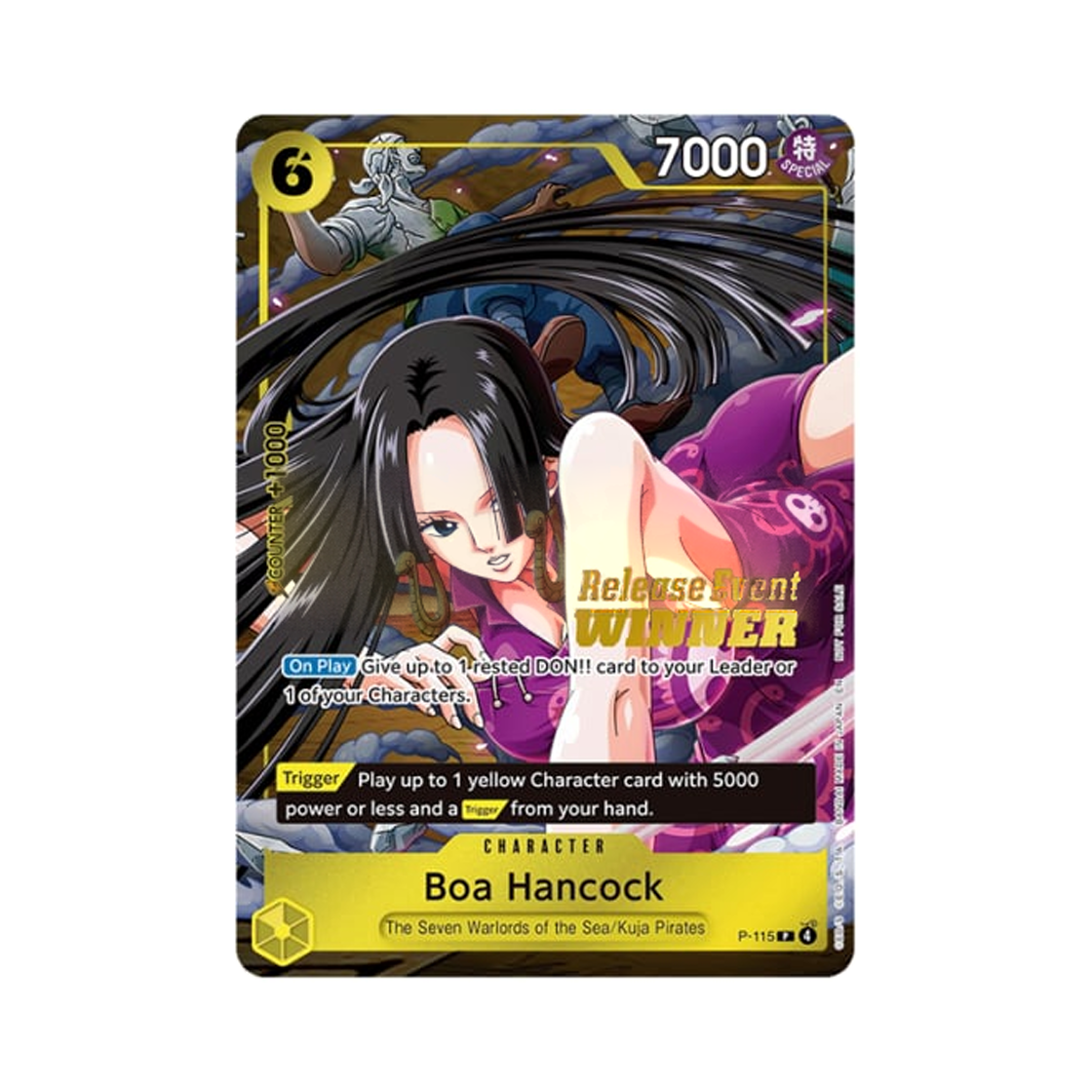 P-115-P One Piece TCG Boa Hancock P P-115 Promotion Card OP15-EB04 Release Event Championship Gift (English Ver.)