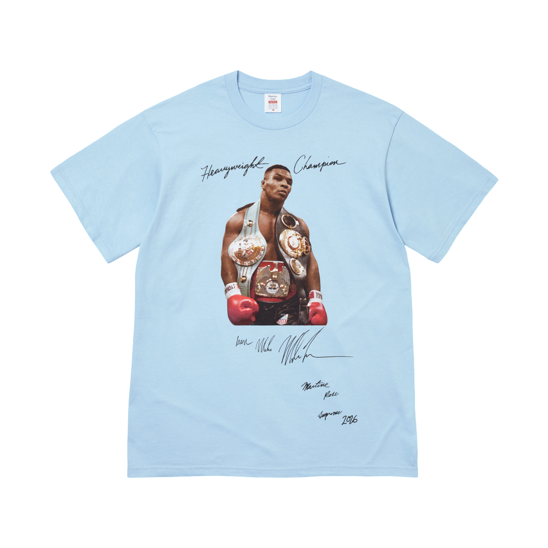 - Supreme x Martine Rose Champion T-Shirt Powder Blue - 26FW