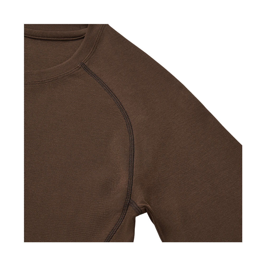 웰터 익스페리먼트 x 베리시 베이스레이어 크루넥 롱슬리브 탑 다크 브라운(WELTER EXPERIMENT x Verish BASE-LAYER Crewneck Long Sleeve Top Dark Brown) - 4