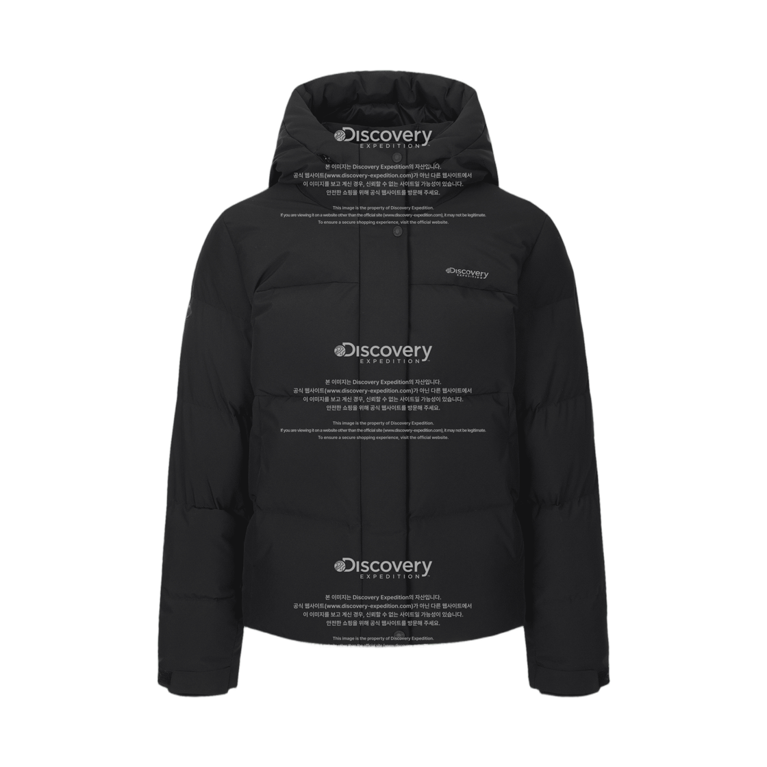 (W) 디스커버리 익스페디션 레스터G 구스다운 숏패딩 블랙((W) Discovery Expedition Leicester G Goose Down Short Puffer Jacket Black)