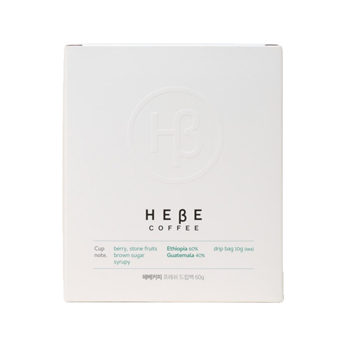 헤베커피 드립백 커피 프레쉬 (6개입)(Hebe Coffee Drip Bag Coffee Fresh (6 Pack))
