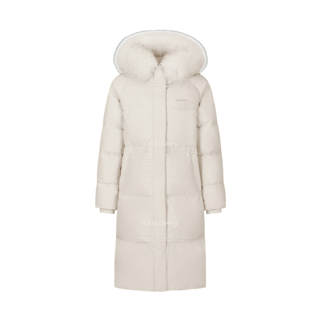 (W) 디스커버리 익스페디션 켈리 구스다운 롱패딩 아이보리((W) Discovery Expedition Kelly Goose Down Long Puffer Jacket Ivory)