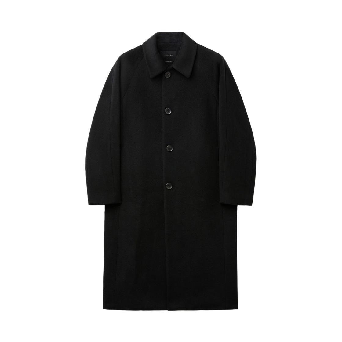 CWCAW26614BKX Customellow 100% Cashmere Balmacaan Coat Black