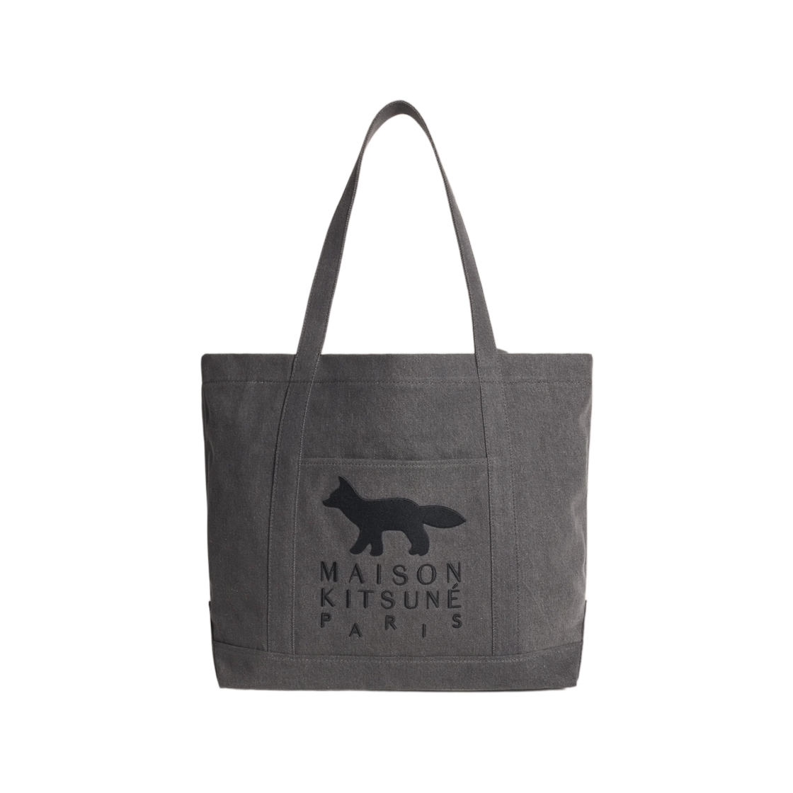 MRUBT15WD4032-0594 Maison Kitsune Profile Fox Large Tote Washed Black