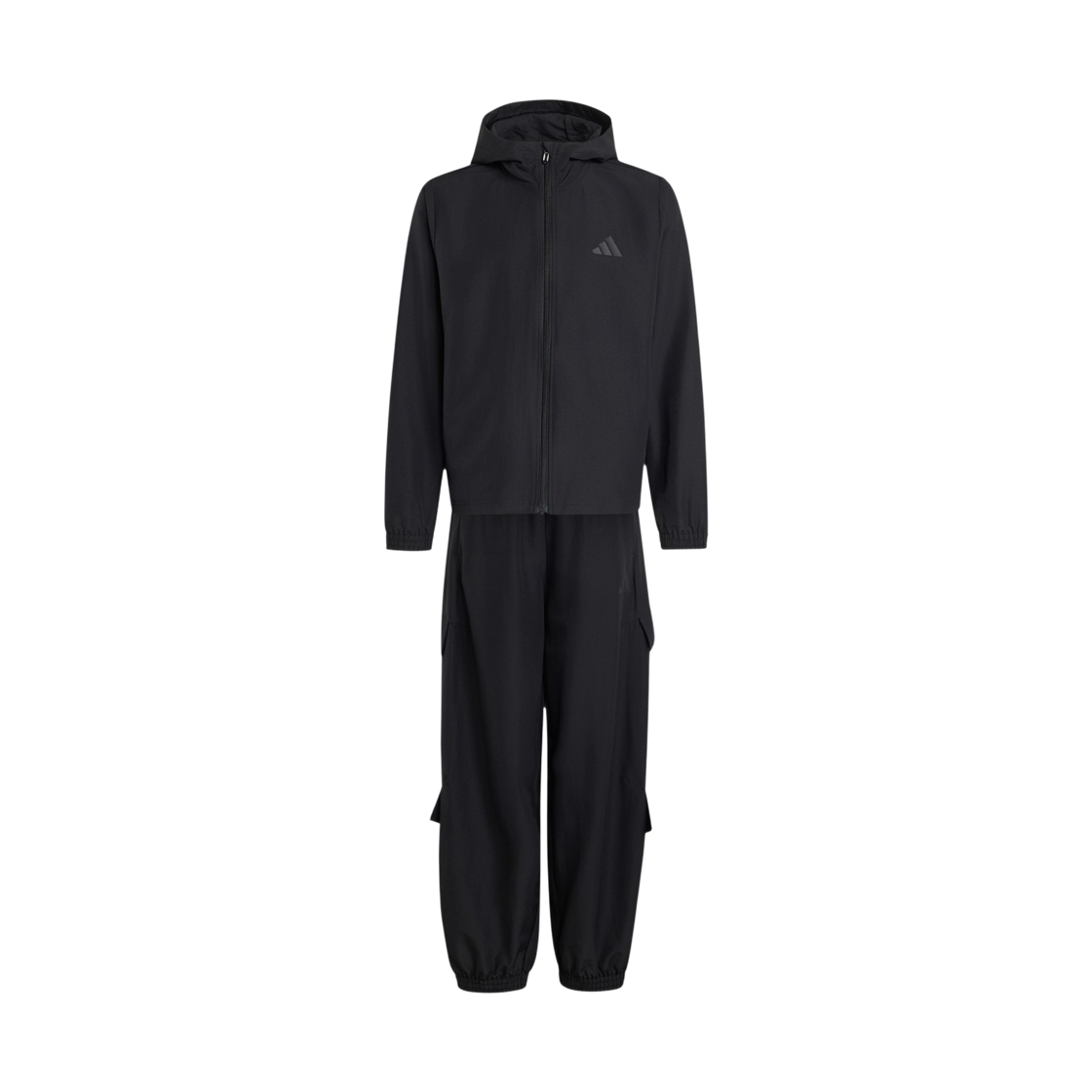 KS7601 (Kids) Adidas Sportswear Seasonal Woven Utility Tracksuit Black - KR Sizing