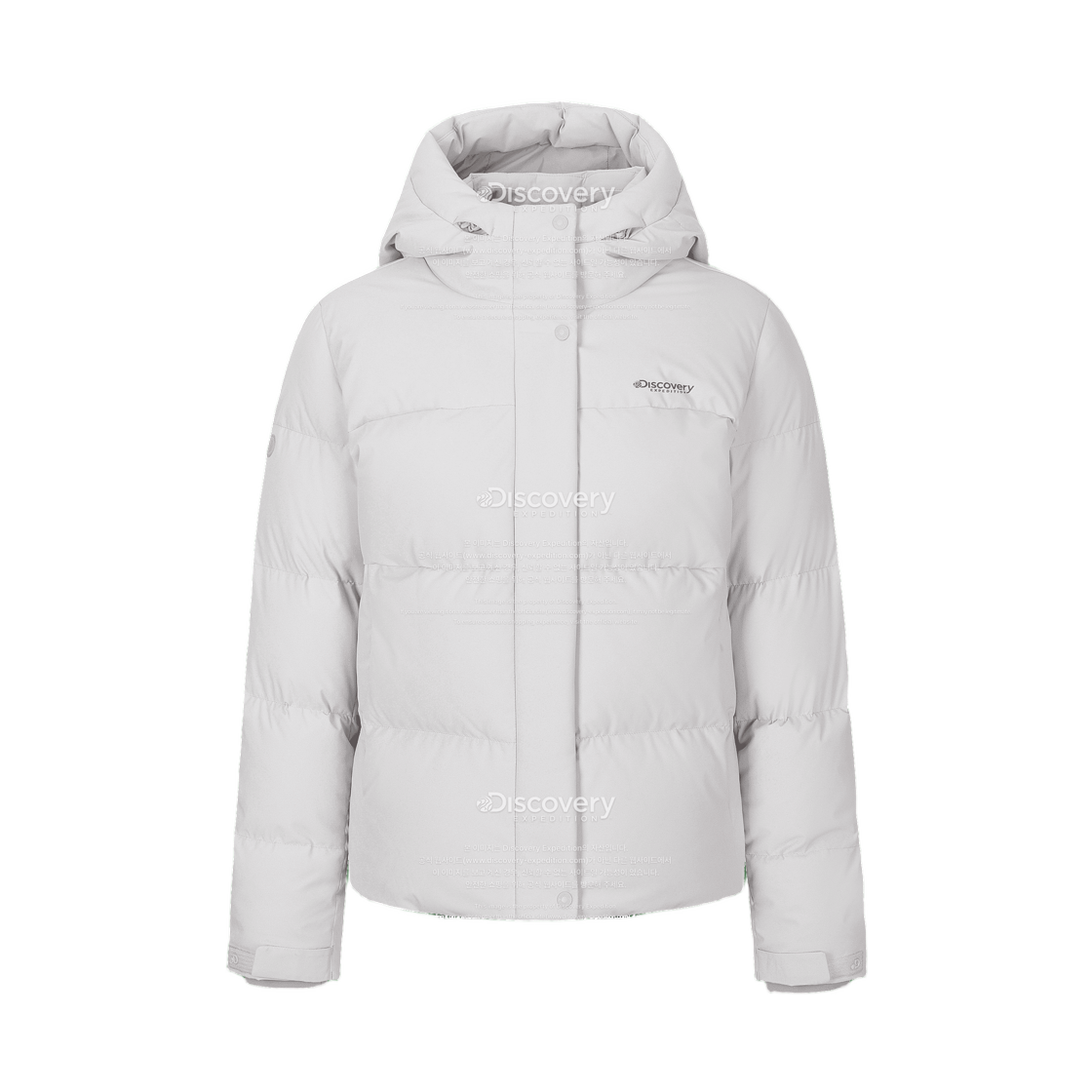 DWDJ62066-GRL (W) Discovery Expedition Leicester G Goose Down Short Puffer Jacket Light Gray