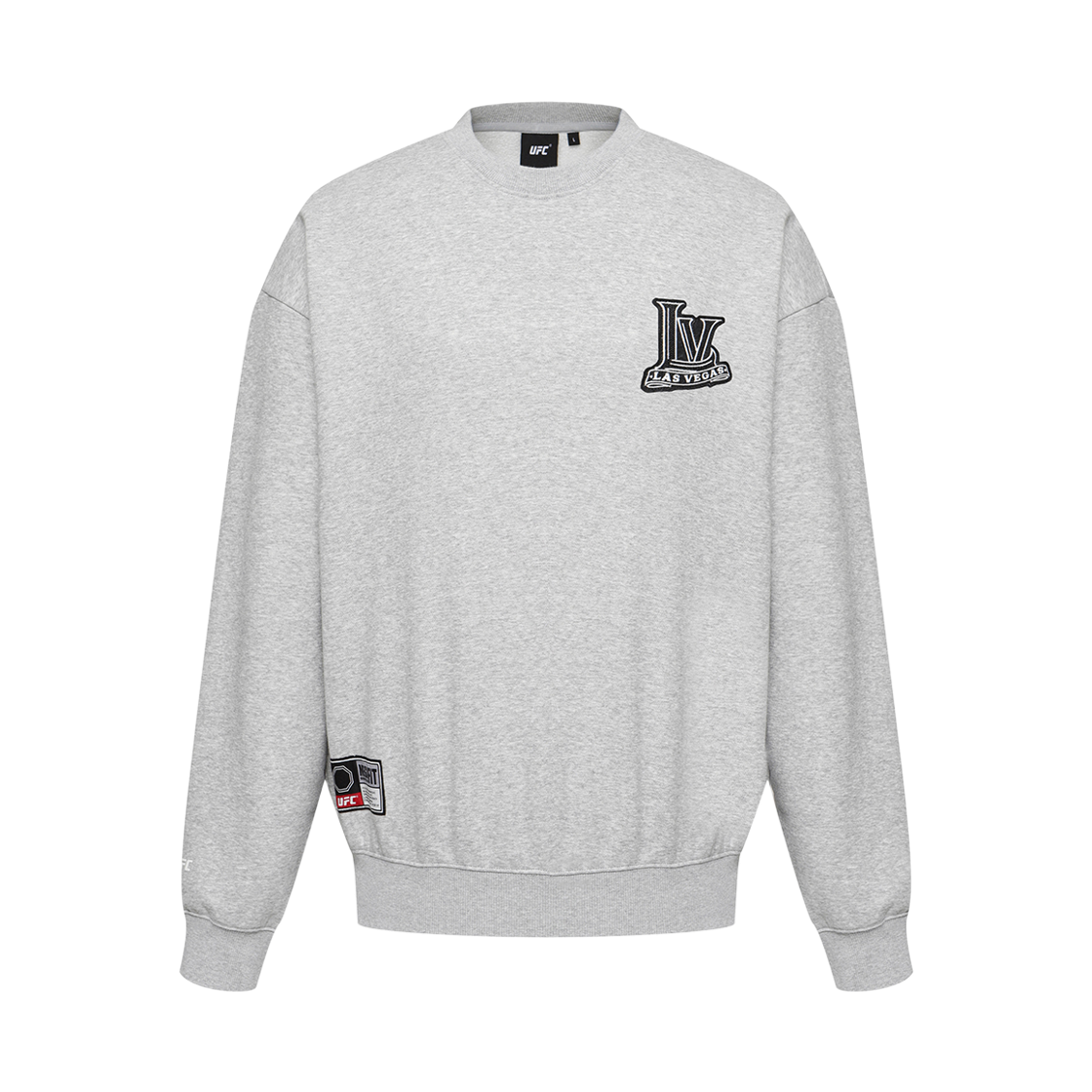 U2SWX4105MG UFC SPORT Gothic Las Vegas Mega Oversized Fit Sweatshirt Melange Grey