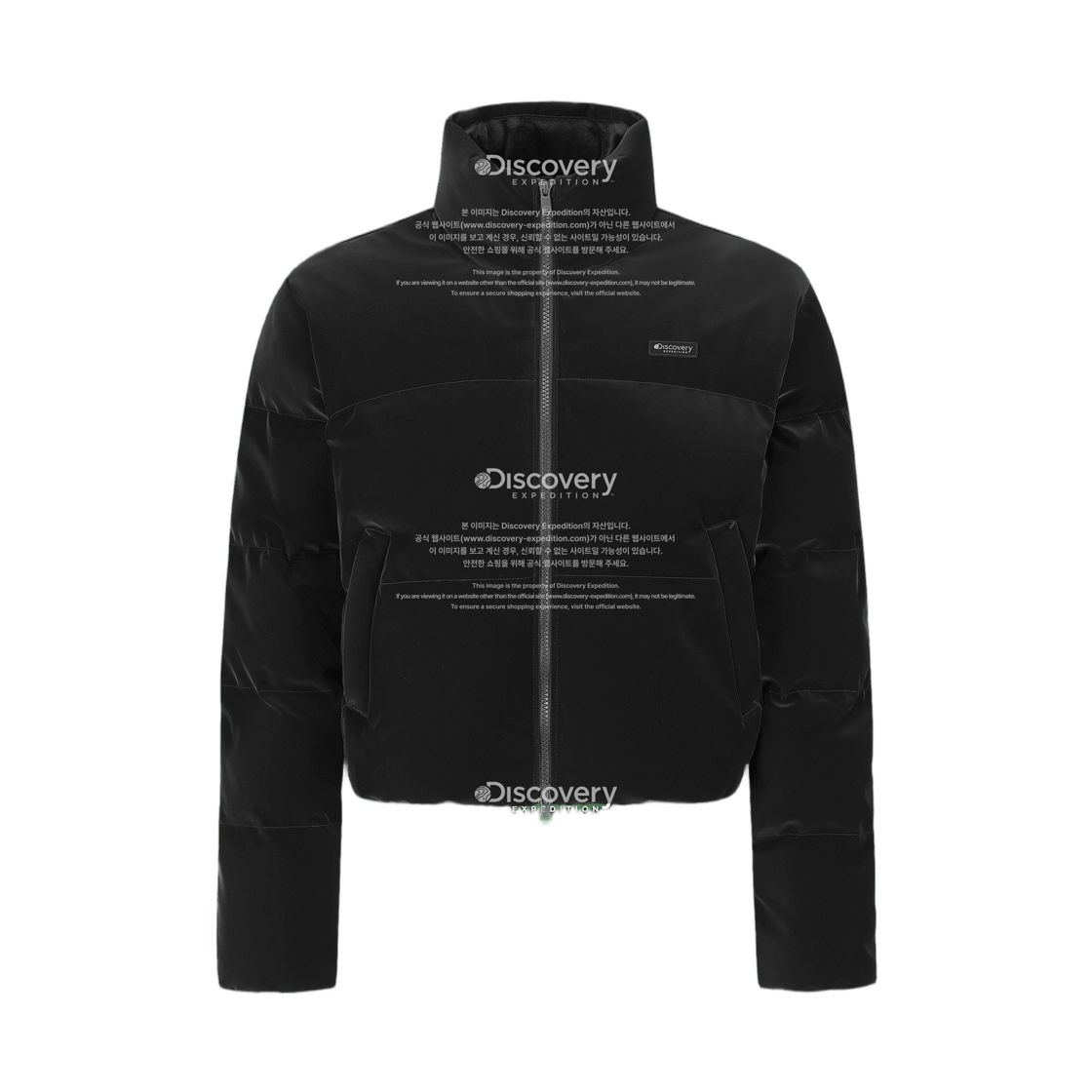 (W) 디스커버리 익스페디션 헤이니 에어벨로 다운 숏패딩 블랙((W) Discovery Expedition Heini Air Vello Down Short Puffer Jacket Black)