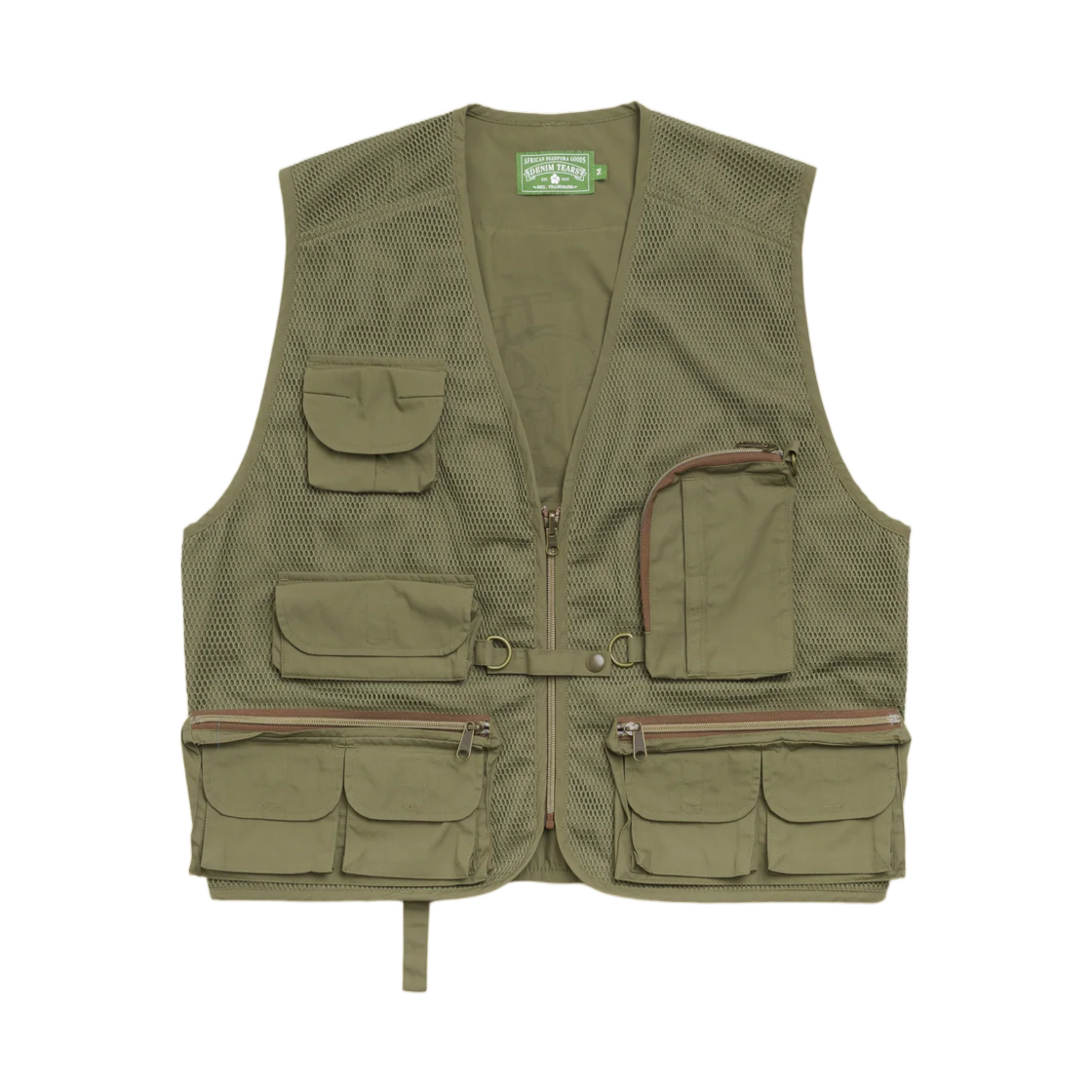 26OVT1577 Stussy x Denim Tears Fishing Vest Green