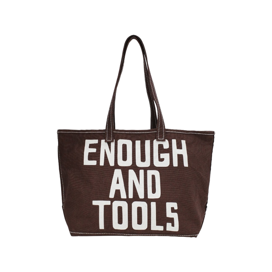 컬렉트 피시스 x 테프 스토어즈 이너프 앤 툴 SV 토트백 라지 브라운(Collect Pieces x Tef Stores Enough and Tools SV Tote Bag Large Brown) - 1