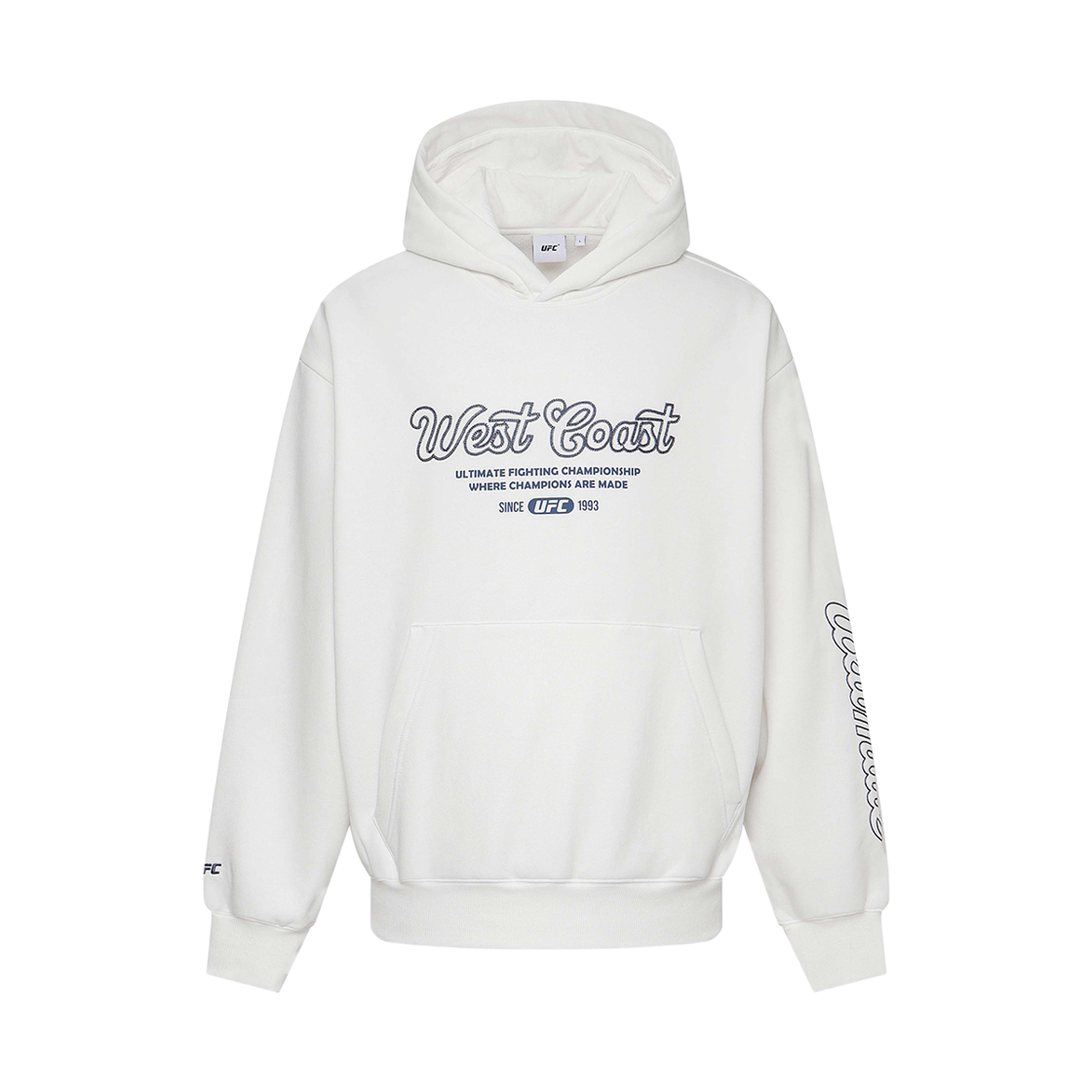 U2HDX4308OW UFC SPORT WCFC Wave Oversized Fit Hoodie Off White