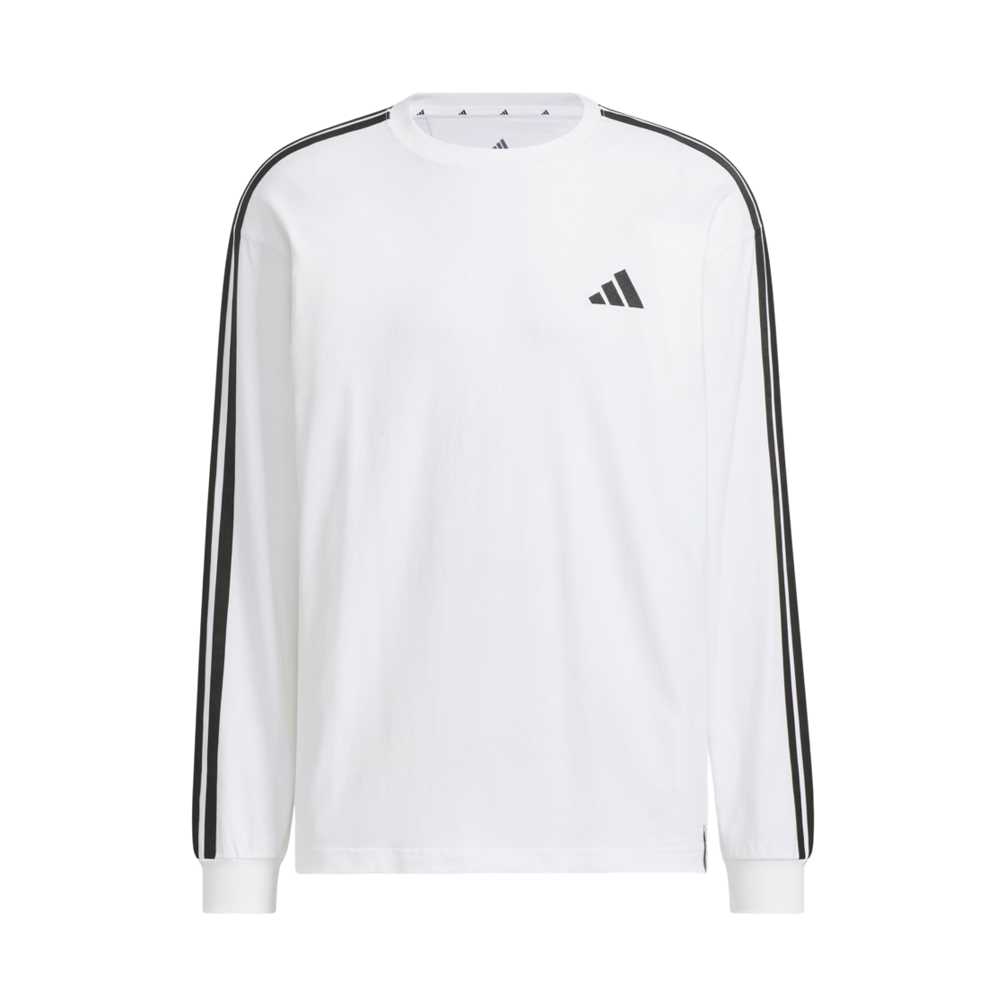 KF3731 Adidas Sportswear Essentials Plus Loose Fit 3-Stripes Long Sleeve T-Shirt White - KR Sizing