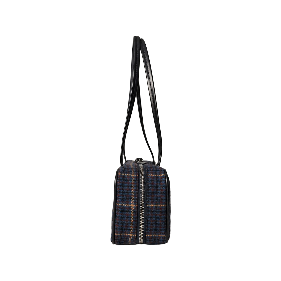 꼬모드빈티지 로완 울 체크 스퀘어 숄더백 네이비(Kommod Vintage Rowan Wool Check Square Shoulder Bag Navy) - 3