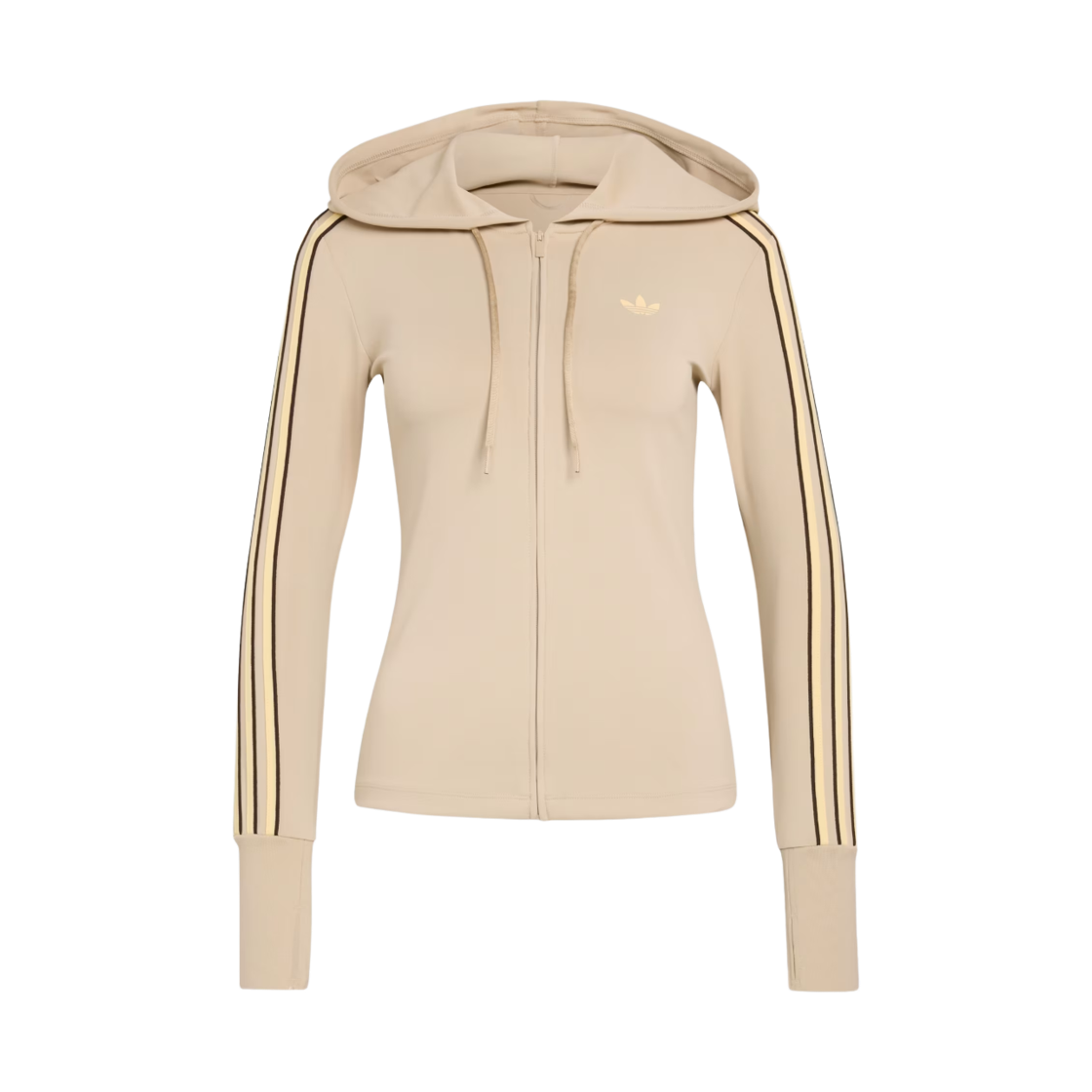 KW4551 (W) Adidas Hoodie Zipper Jacket Stone Khaki - KR Sizing