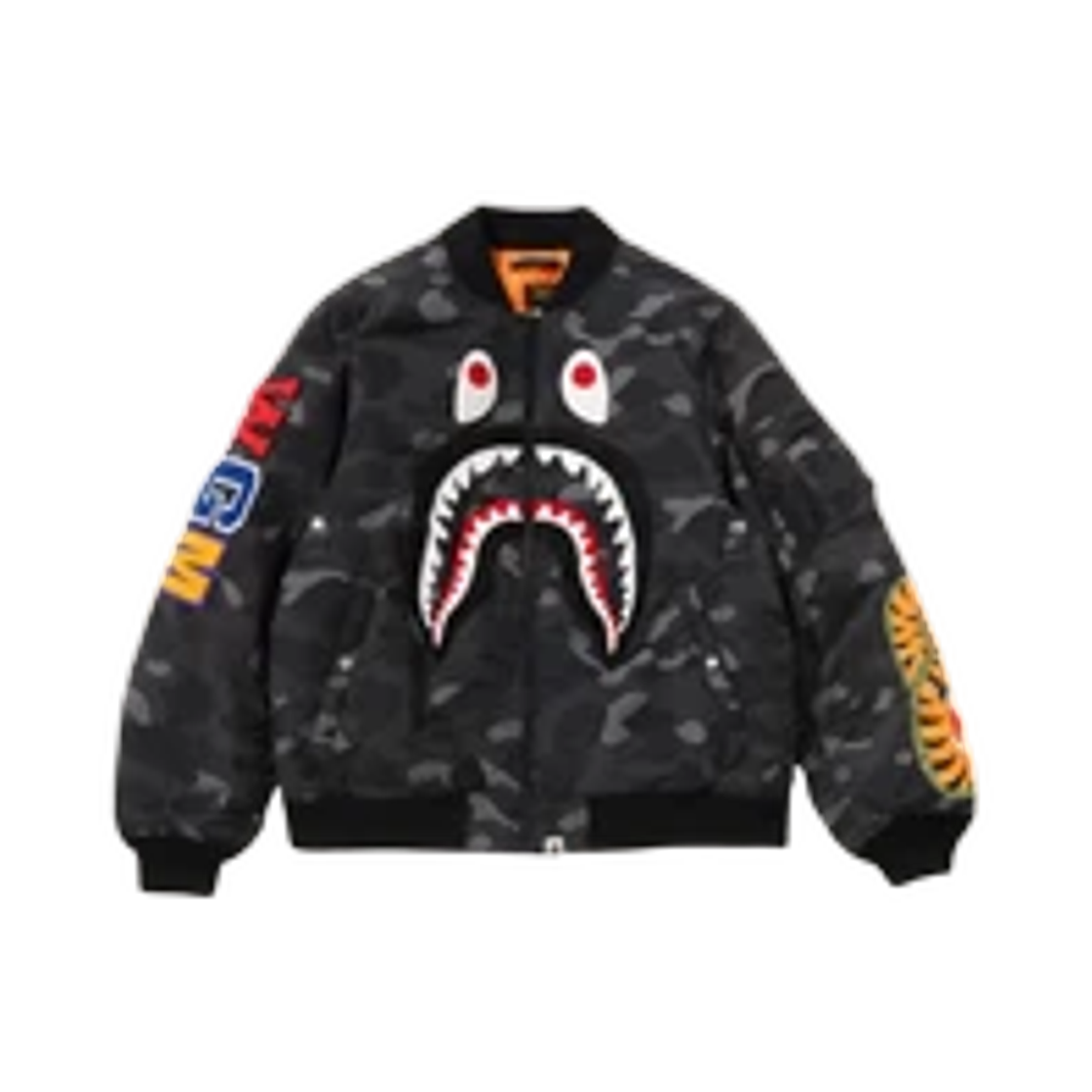 - BAPE Color Camo Shark Ma-1 #1 Black