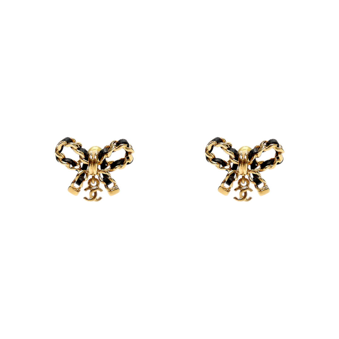 ITM4FFQ8EO52 Chanel Ribbon Chain Earrings