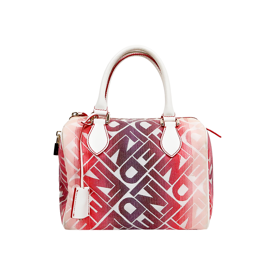 ITUMG3KKE5ID Fendi White Gradient Boston Bag