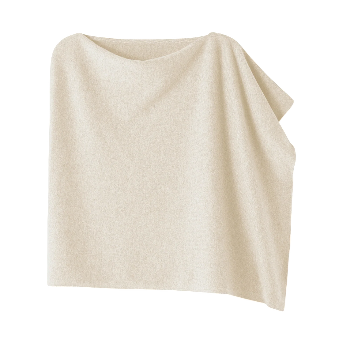 (W) 에릭봉파르 오리진스 캐시미어 숏 판초 오트 베이지((W) Eric Bompard Origines Short Poncho Cashmere Oat Beige)