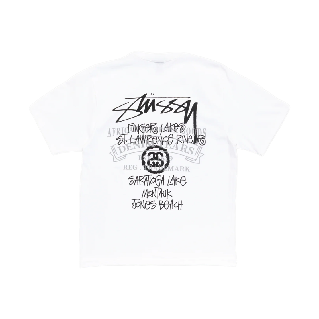 3904043 Stussy x Denim Tears Beach Tour T-Shirt White