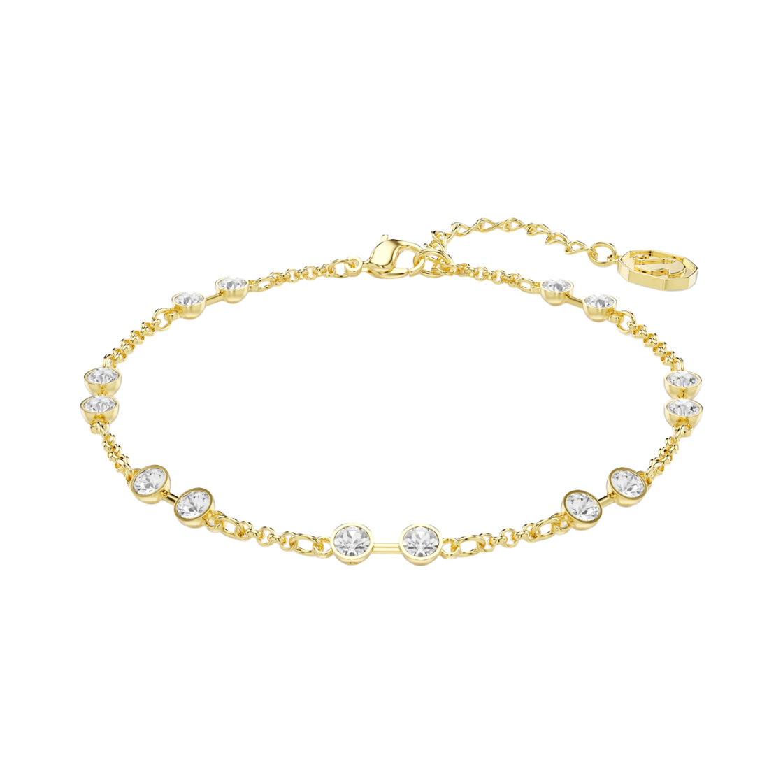 5734677 (W) Swarovski Remix Collection Strand Round Cut White 18K Gold Finish
