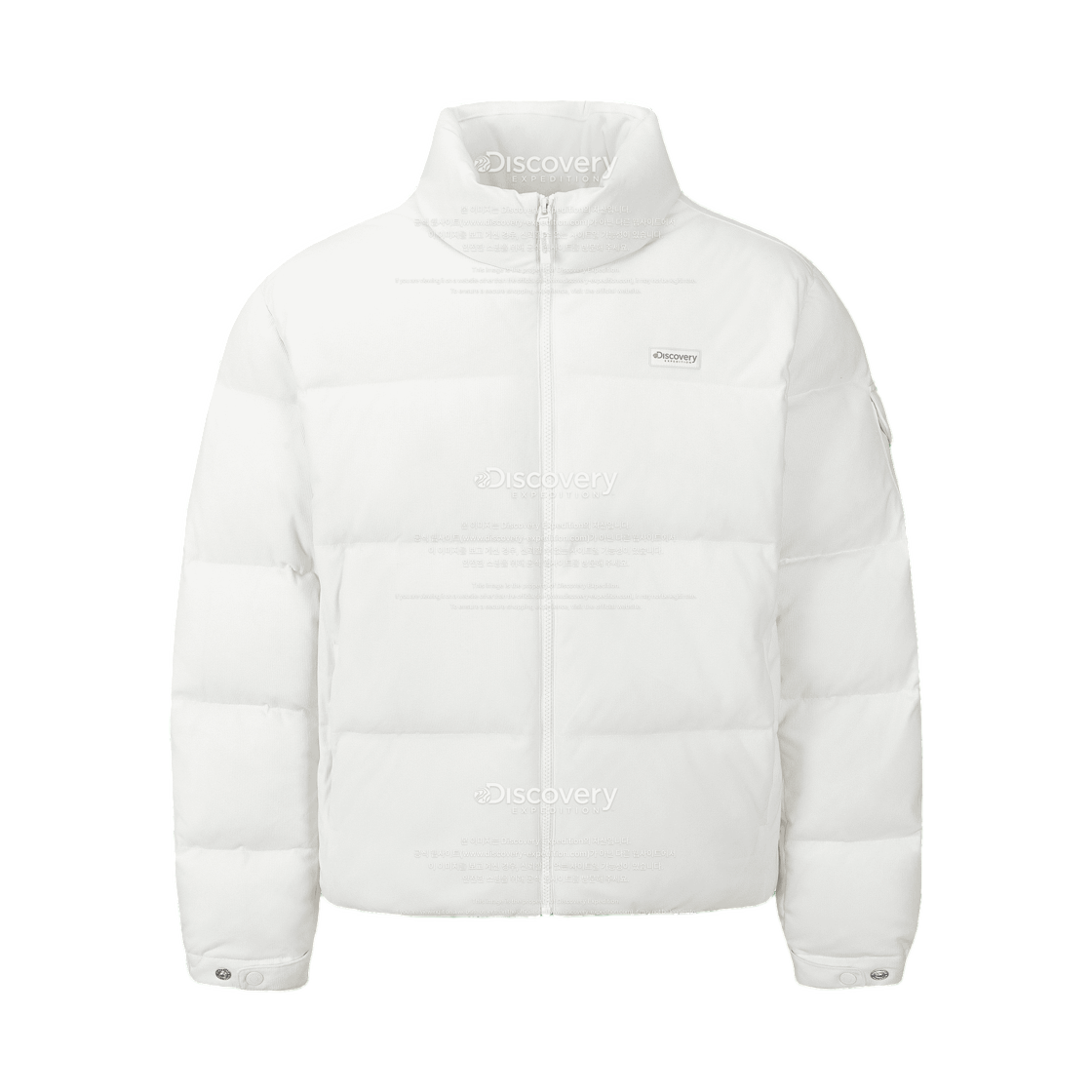 DMDJ6K066-CRS Discovery Expedition Micro Corduroy Down Short Puffer Jacket White