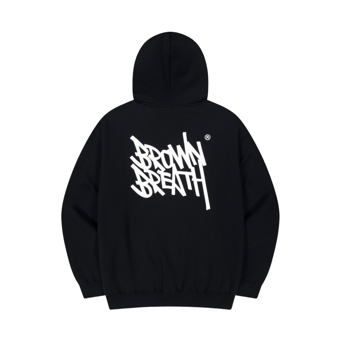 브라운브레스 태그 후드 집업 블랙(Brownbreath Tag Hood Zip Up Black)