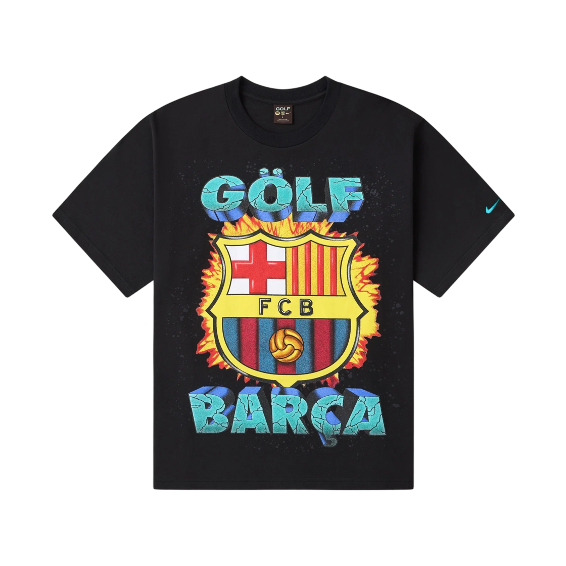 골프왕 FCB 퀘이크 티셔츠 블랙(Golfwang FCB Quake T-Shirt Black)