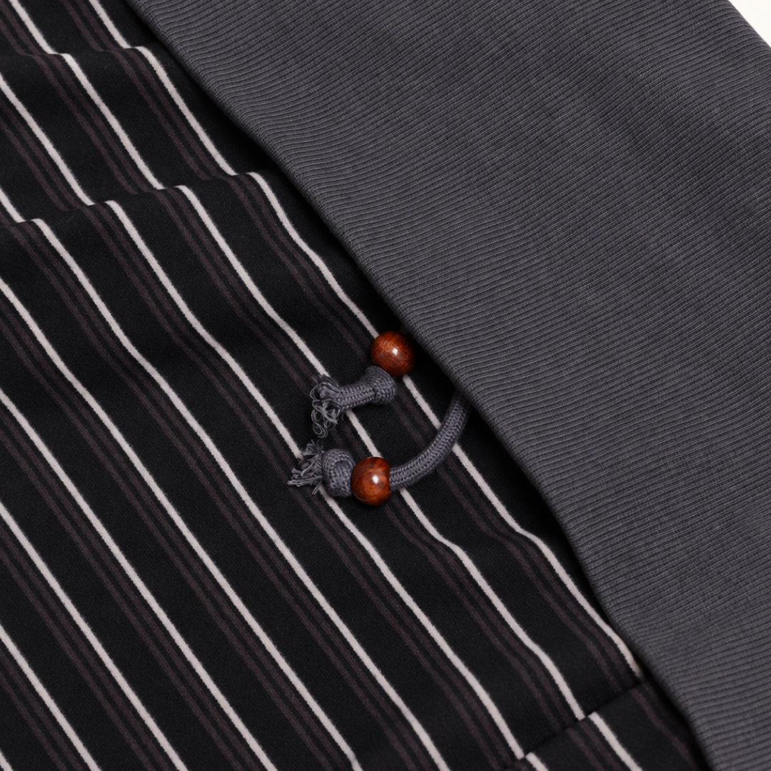 토우토우아카이브 겍코 스트라이프 스커트 블랙(TOWTOW.ARCHIVE Gecko Stripe Skirt Black) - 3