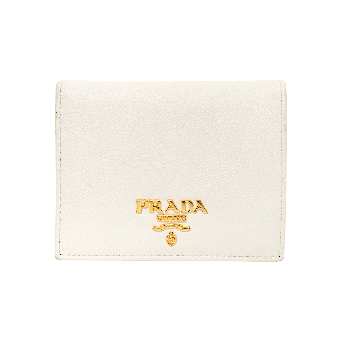 IT5BKNIU9EMD Prada White Saffiano Wallet