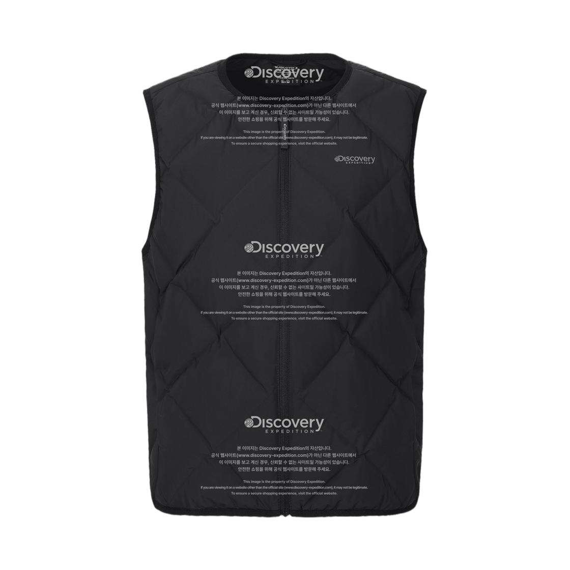 (W) 디스커버리 익스페디션 디하스 튜브 다운 패딩베스트 블랙((W) Discovery Expedition Dihas Tube Down Padded Vest Black) - 1