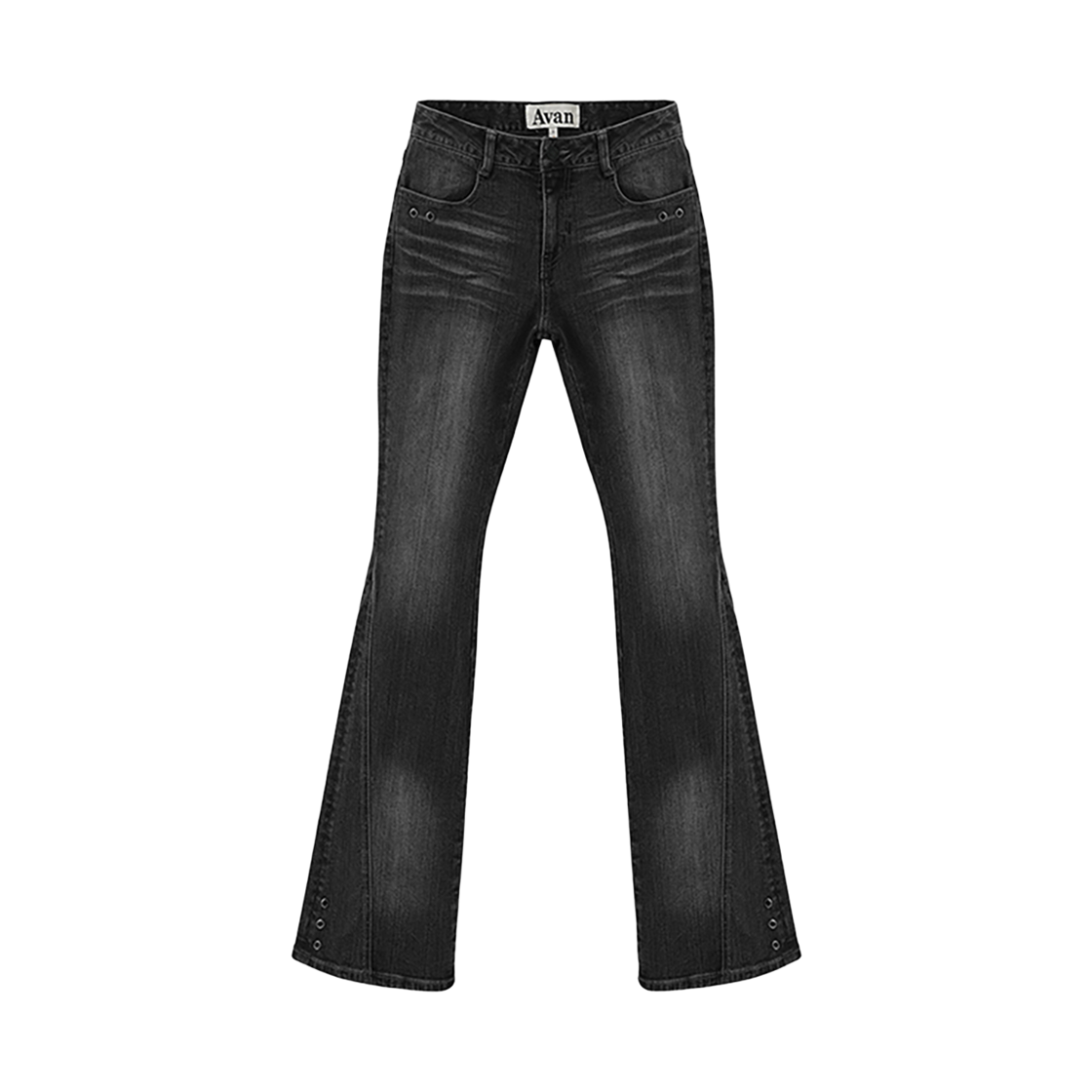 AD63PT07BK AVANDRESS Xen Eyelet Bootscut Pants BLACK