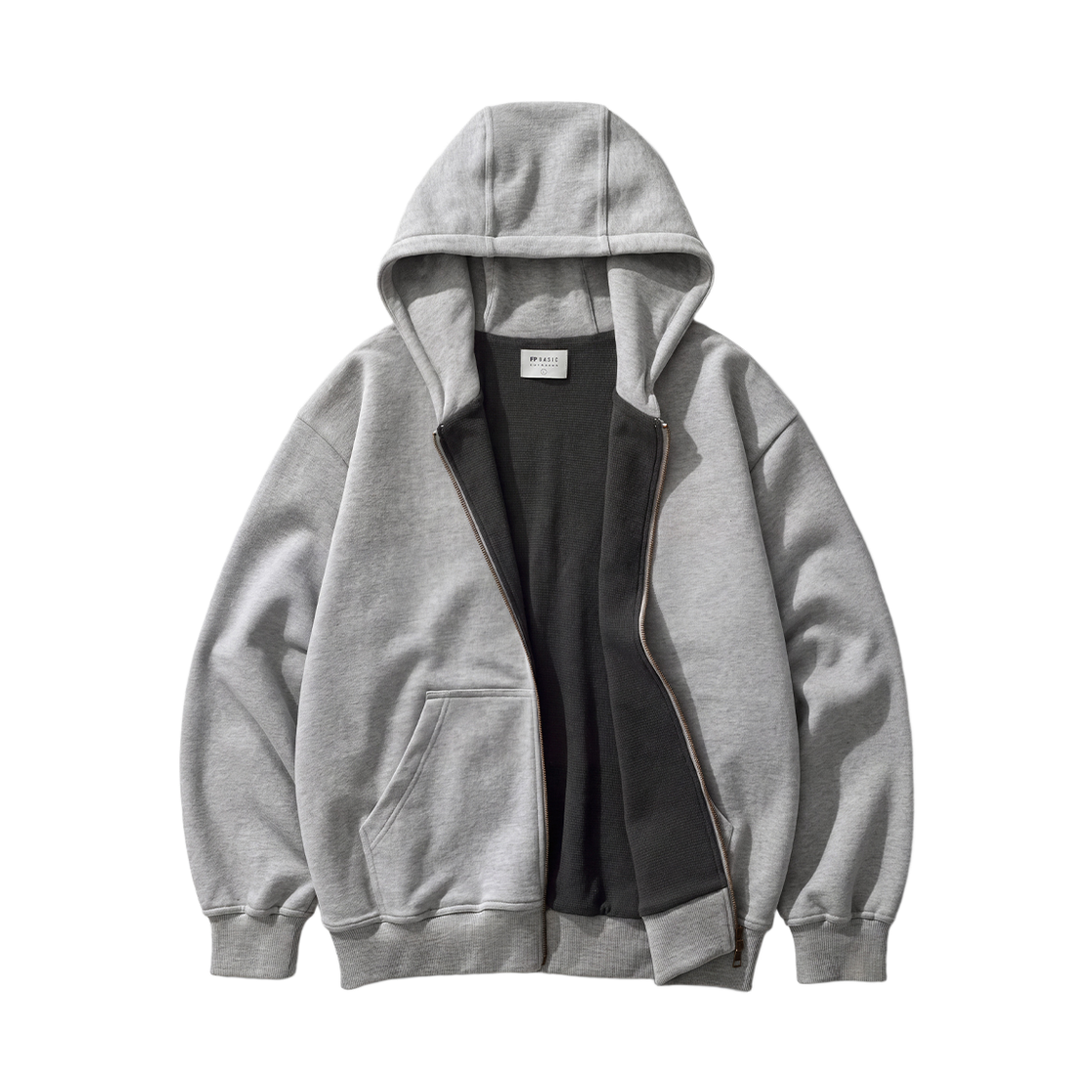 KJHD1600_gray_29 FP142 Wokr Heavy In Waffle Hood Zip-up Gray KJHD1600