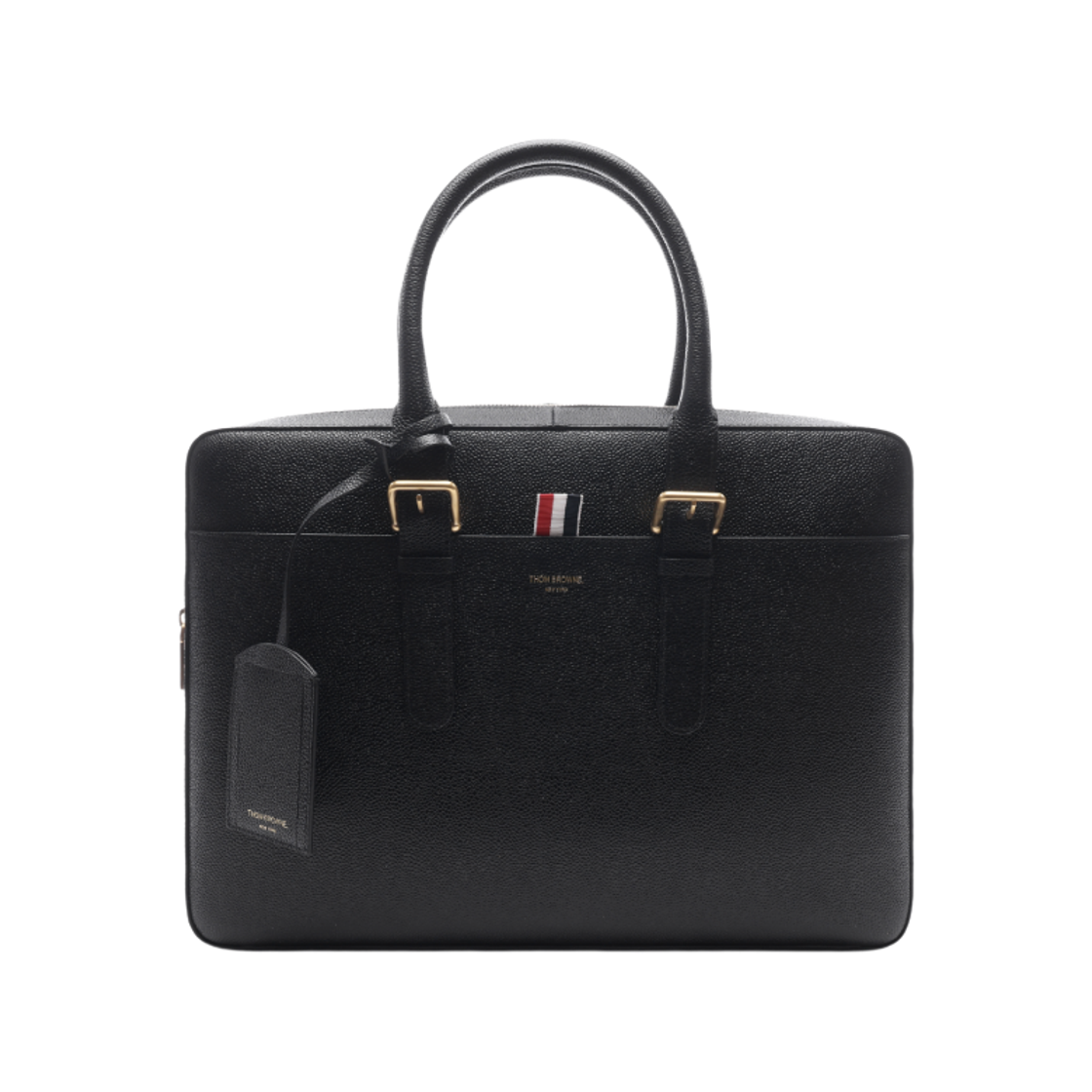 MAG045A 00198 001 25S [15% 쿠폰] Thom Browne Pebble Grain Leather Business Bag Black
