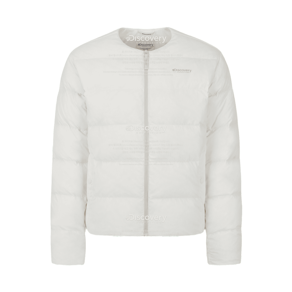 (W) 디스커버리 익스페디션 픽토르U 구스다운 경량패딩 화이트((W) Discovery Expedition Pictor U Goose Down Lightweight Puffer Jacket White) - 1