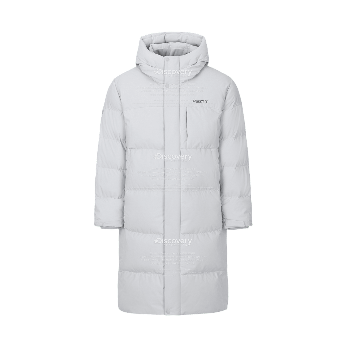 DMDJ67066-GRL Discovery Expedition Leicester G Goose Down Long Puffer Jacket Light Gray