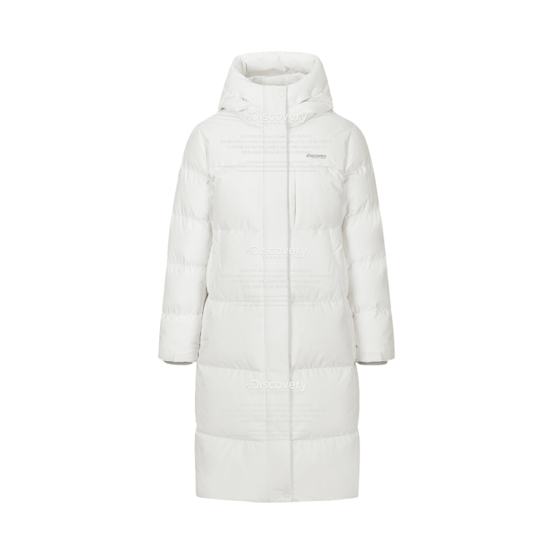 (W) 디스커버리 익스페디션 레스터G 구스다운 롱패딩 화이트((W) Discovery Expedition Leicester G Goose Down Long Puffer Jacket White)