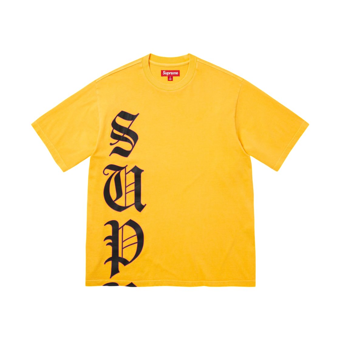 - Supreme Cracked Vertical S/S Top Yellow - 26FW