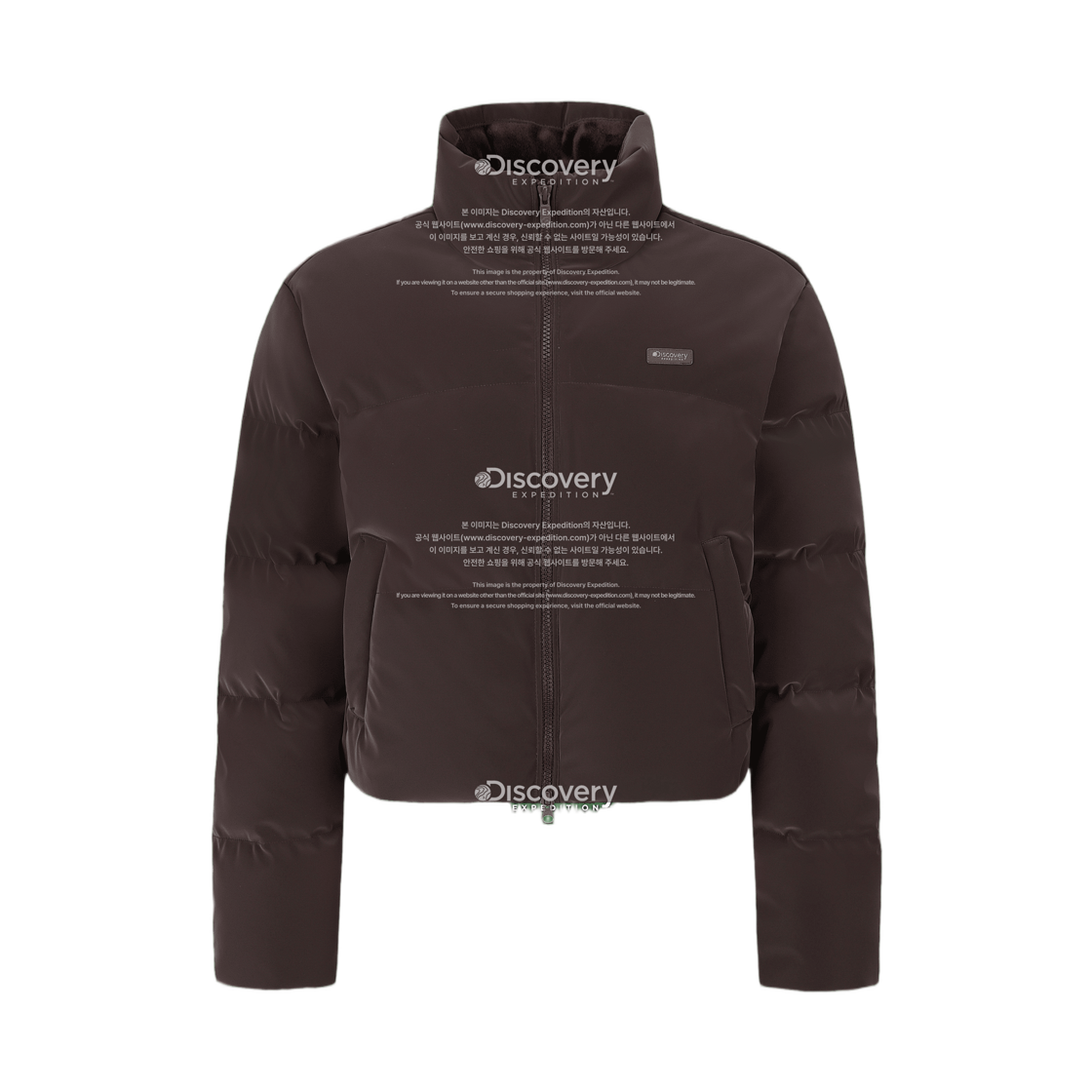 (W) 디스커버리 익스페디션 헤이니 에어벨로 다운 숏패딩 다크 브라운((W) Discovery Expedition Heini Air Vello Down Short Puffer Jacket Dark Brown)