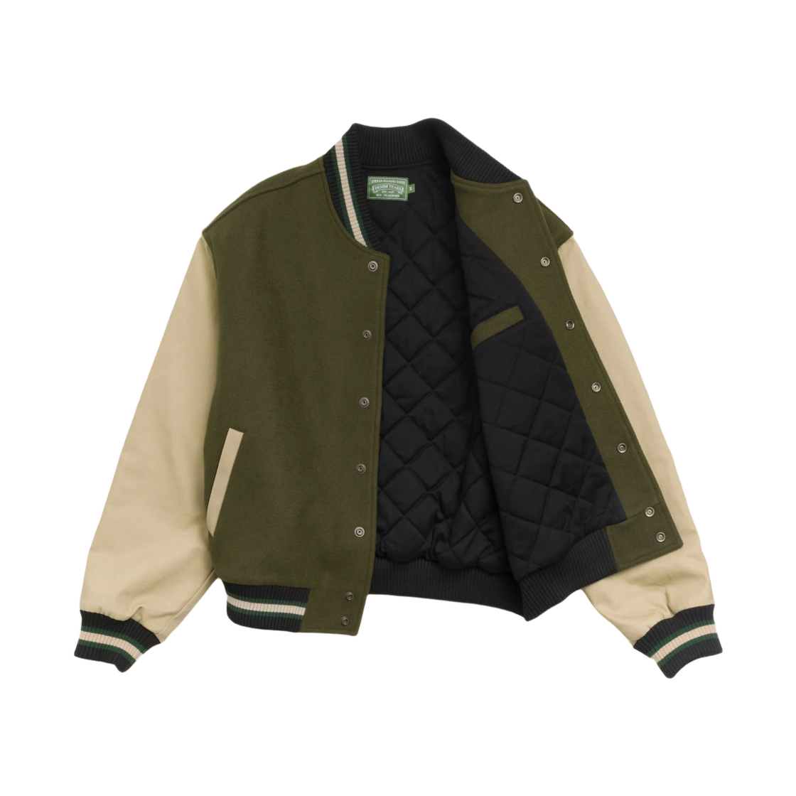스투시 x 데님 티어스 바시티 자켓 그린(Stussy x Denim Tears Varsity Jacket Green) - 3