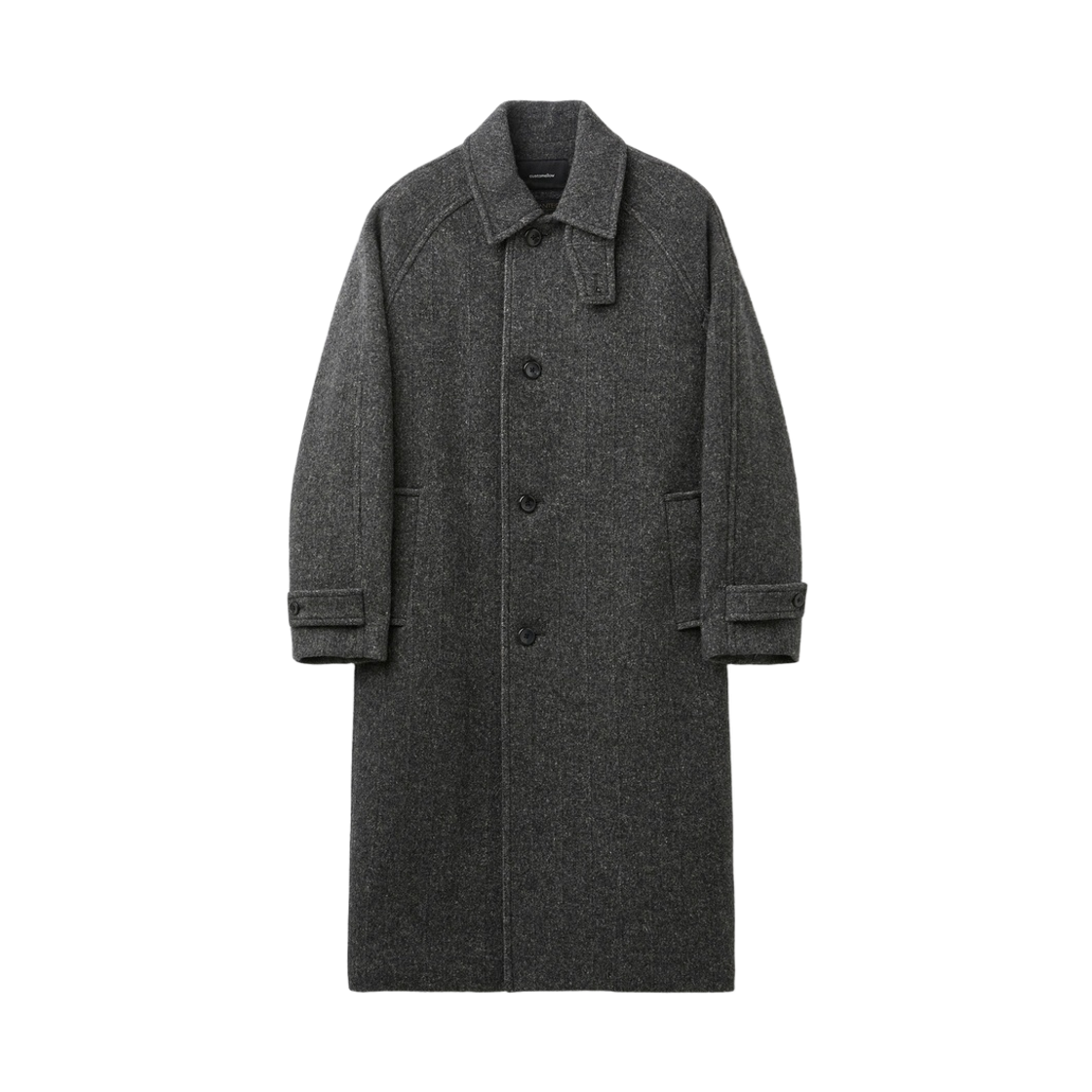 CWCAW26882GYD Customellow Boucle Wool Coat Dark Gray