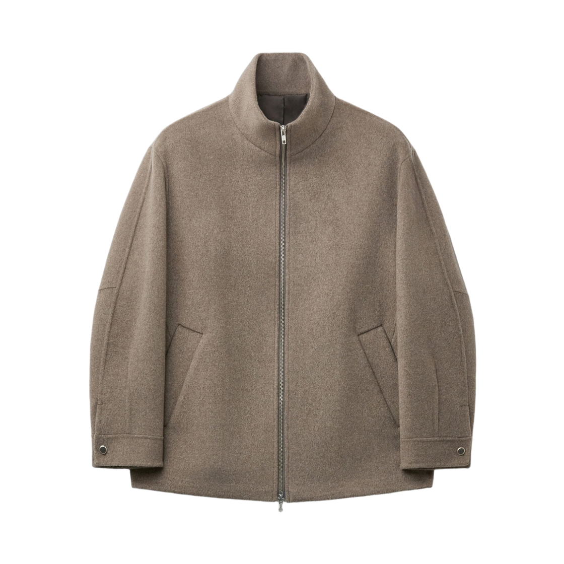 CWJAW26701BEX Customellow Cashmere-Blend Zip-Up Jacket Beige
