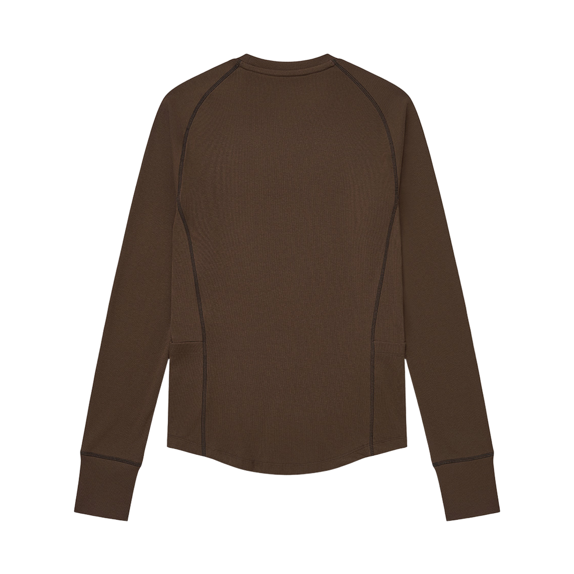웰터 익스페리먼트 x 베리시 베이스레이어 크루넥 롱슬리브 탑 다크 브라운(WELTER EXPERIMENT x Verish BASE-LAYER Crewneck Long Sleeve Top Dark Brown) - 2