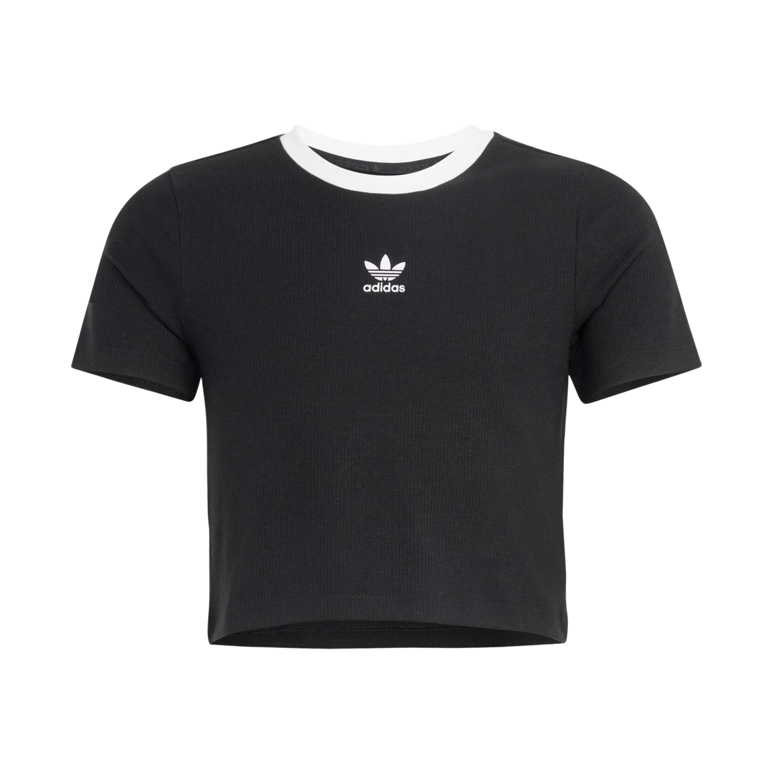 KE2496 (Kids) Adidas Tight Mini Rib T-Shirt Black - KR Sizing