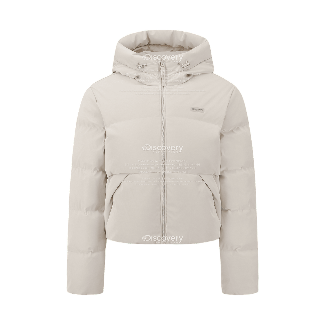 (W) 디스커버리 익스페디션 뉴올리아 에어벨로 다운 숏패딩 아이보리((W) Discovery Expedition New Olia Air Vello Down Short Puffer Jacket Ivory)