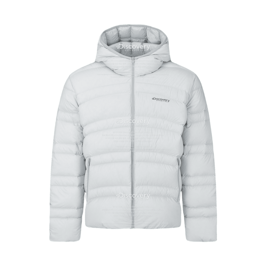 DMDJ6O066-SIL Discovery Expedition Wellness Down Midweight Puffer Jacket Light Gray