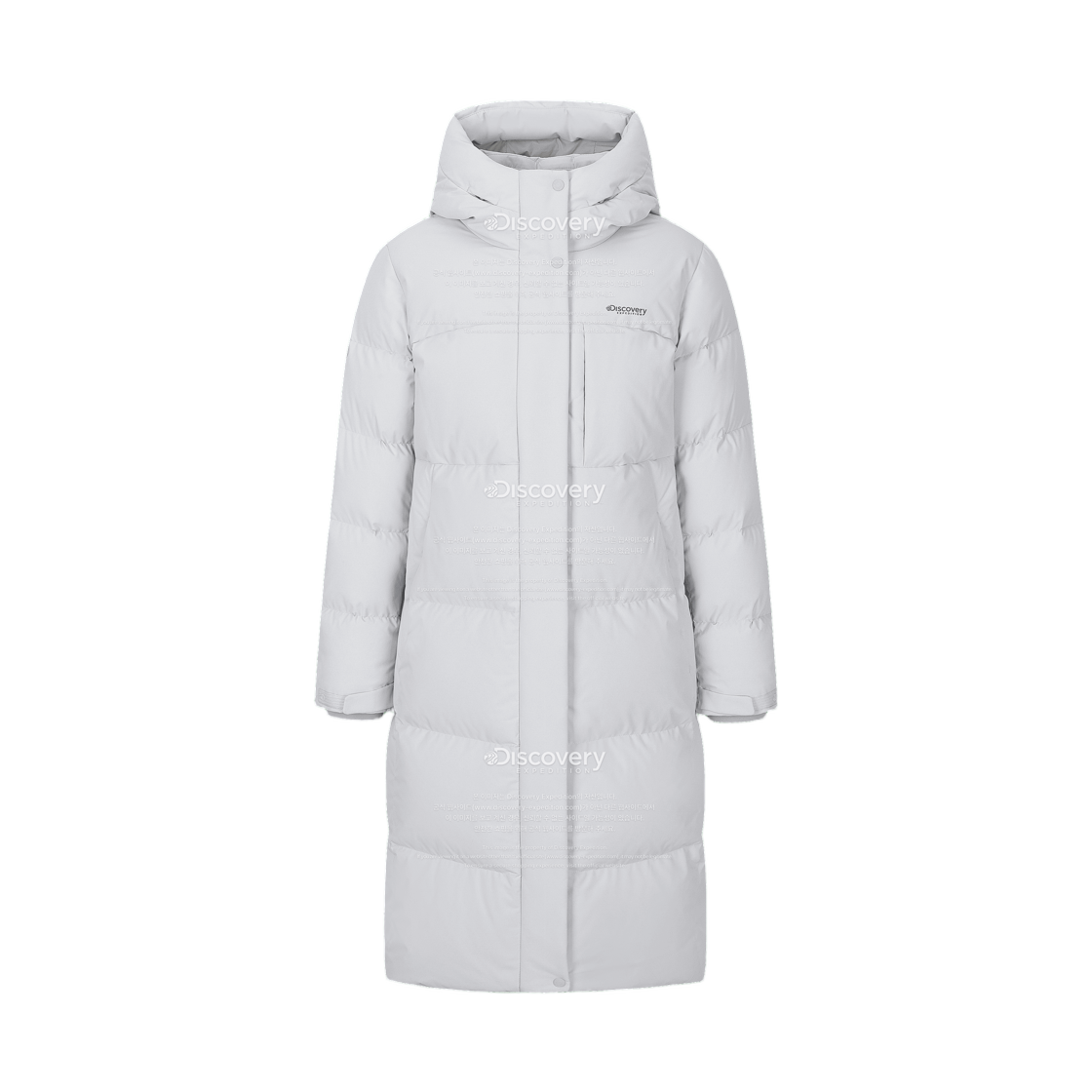 DWDJ68066-GRL (W) Discovery Expedition Leicester G Goose Down Long Puffer Jacket Light Gray