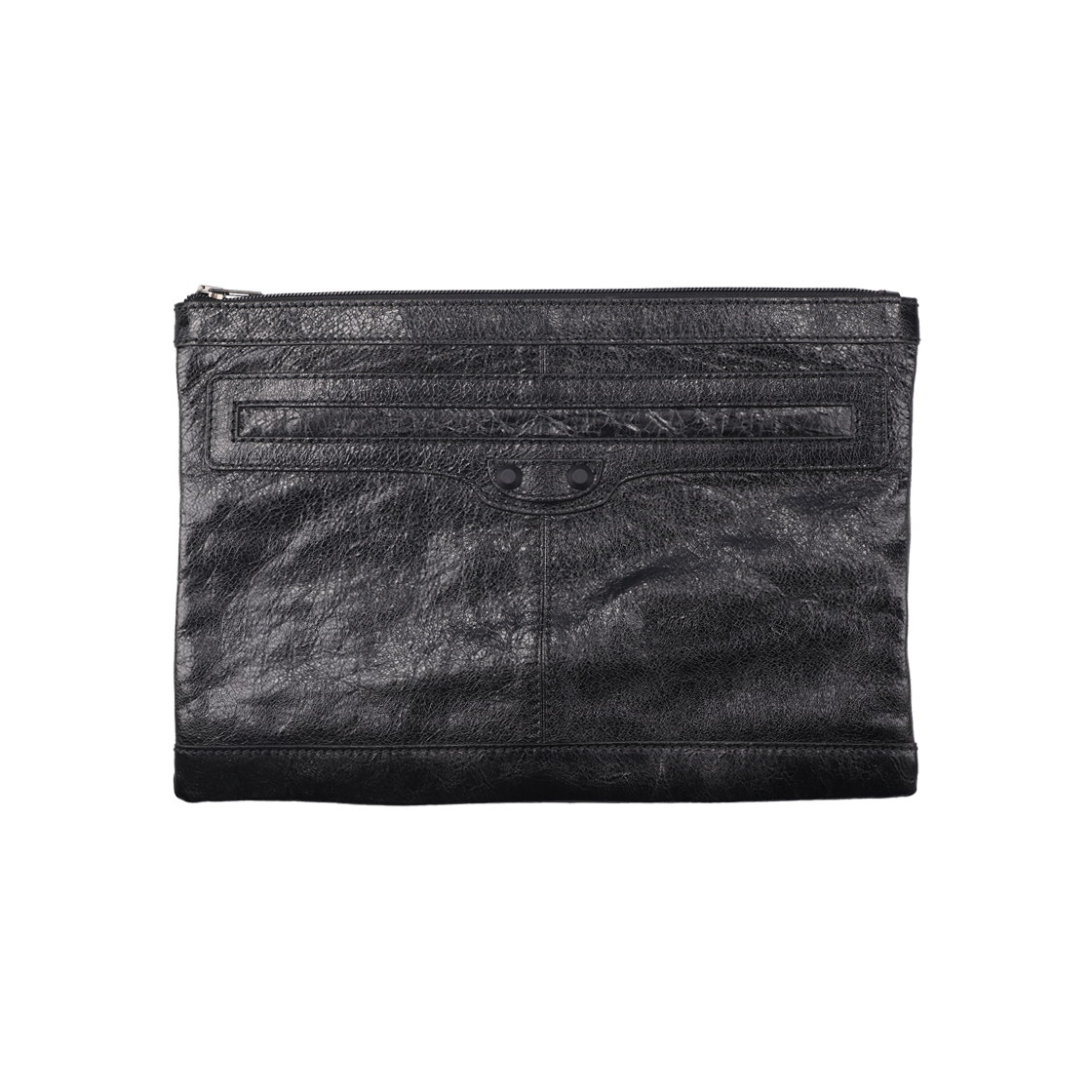 ITAOOIWH3MGO Balenciaga Classic Leather Clutch Bag Black