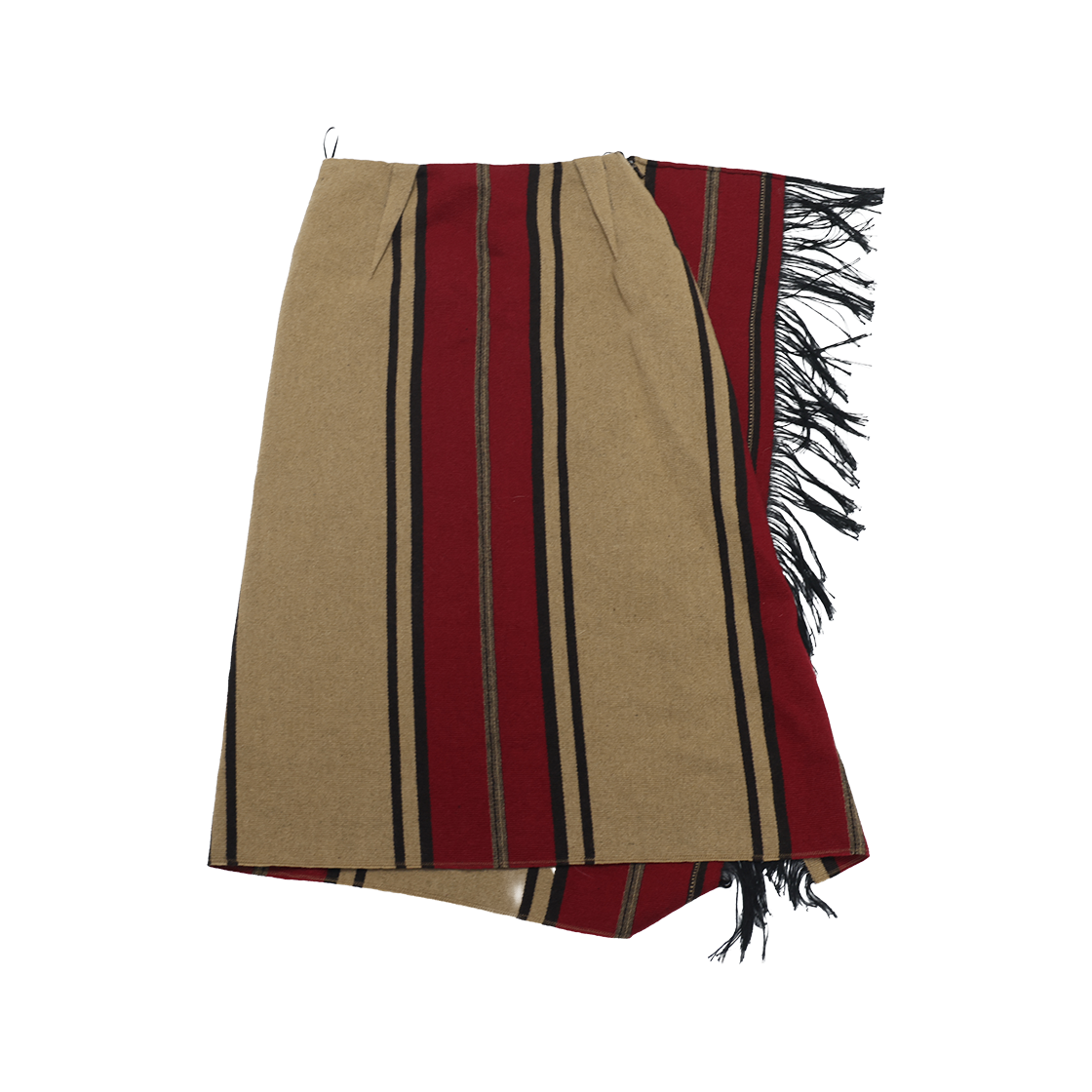 랑방 랩 스커트 베이지 버건디(Lanvin Wrap Skirt Beige Burgundy)